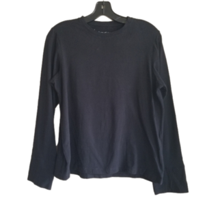 Gudrun Sjoden Crewneck Pullover Long Sleeve Tee, Black Wide Sleeve Size Large